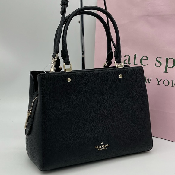 kate spade Handbags - Kate Spade Leila Medium Triple Compartment Satchel Bag Black